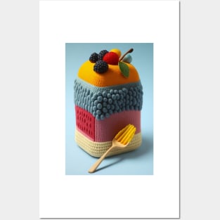 Yarn Parfait Cake Knitten Posters and Art